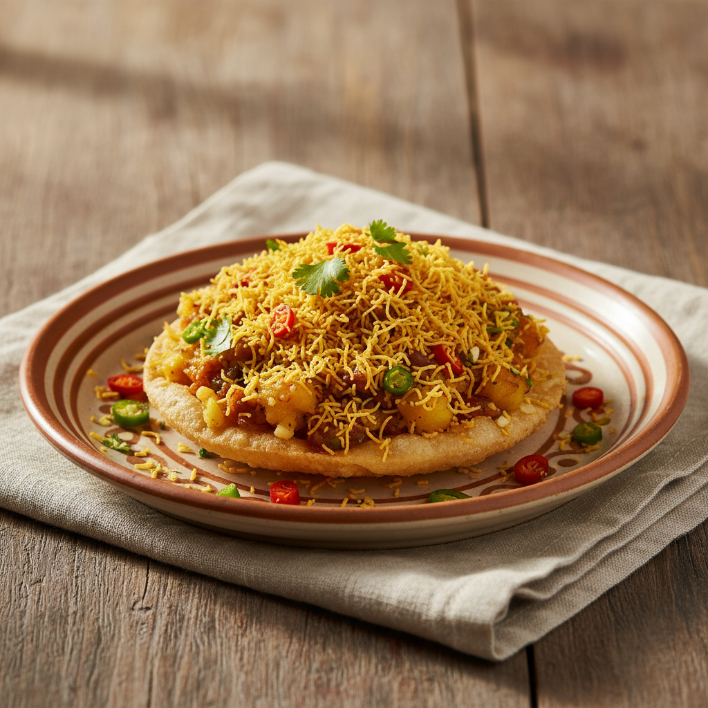 Ảnh món Bánh giòn phủ sợi besan Sev puri