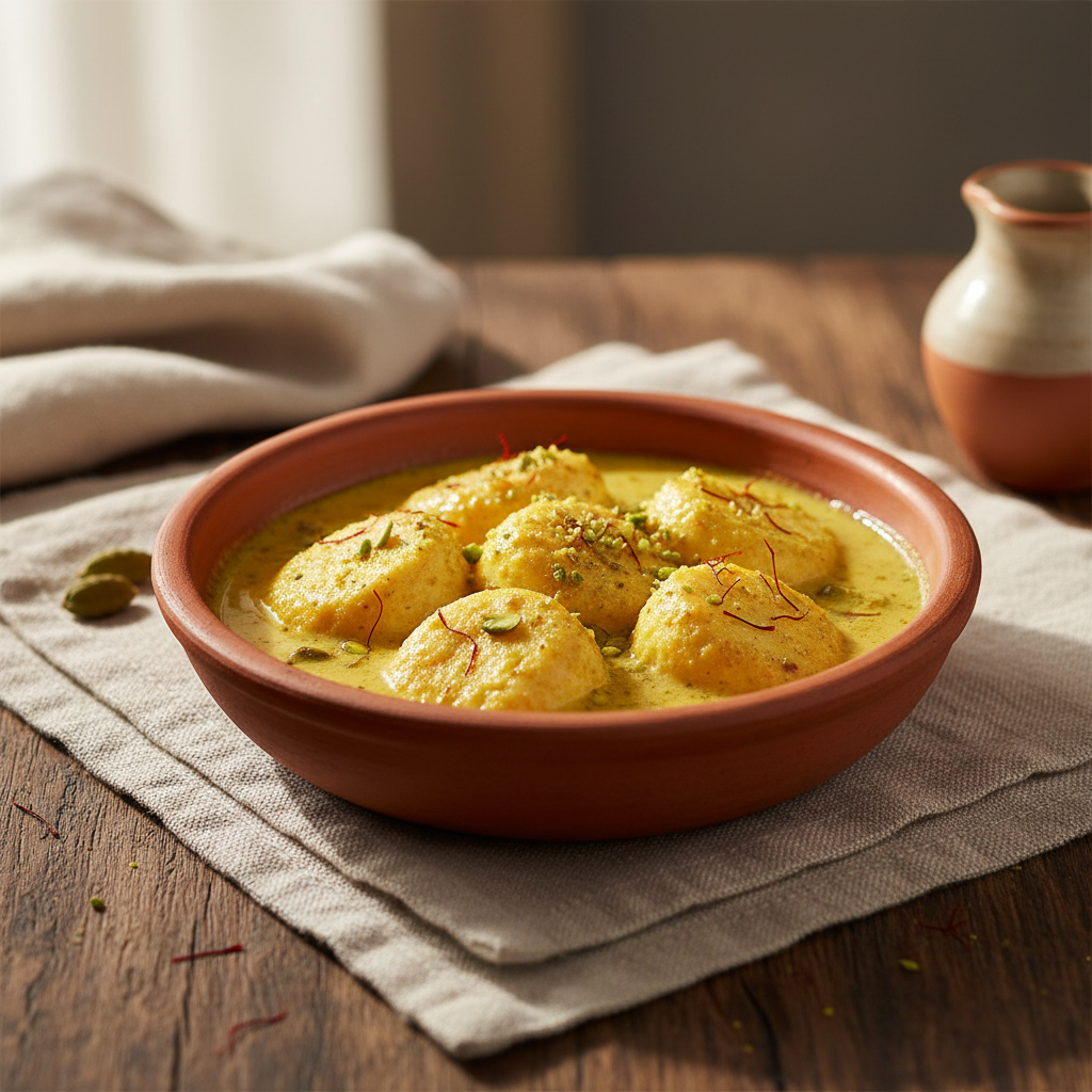 Ảnh món Bánh sữa ngâm sốt nghệ tây Ras malai