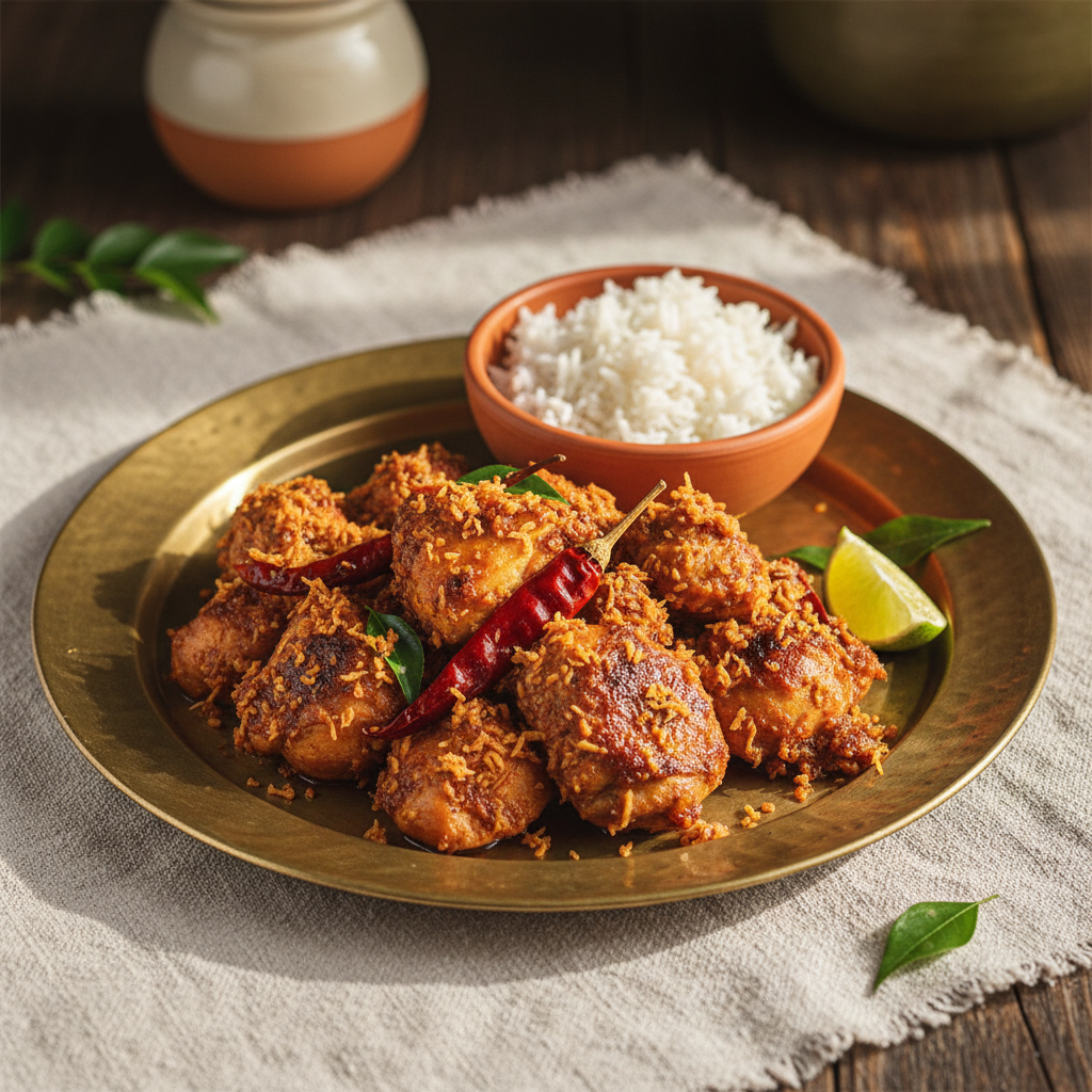Ảnh món Gà xào khô dừa Mangalore Chicken sukka