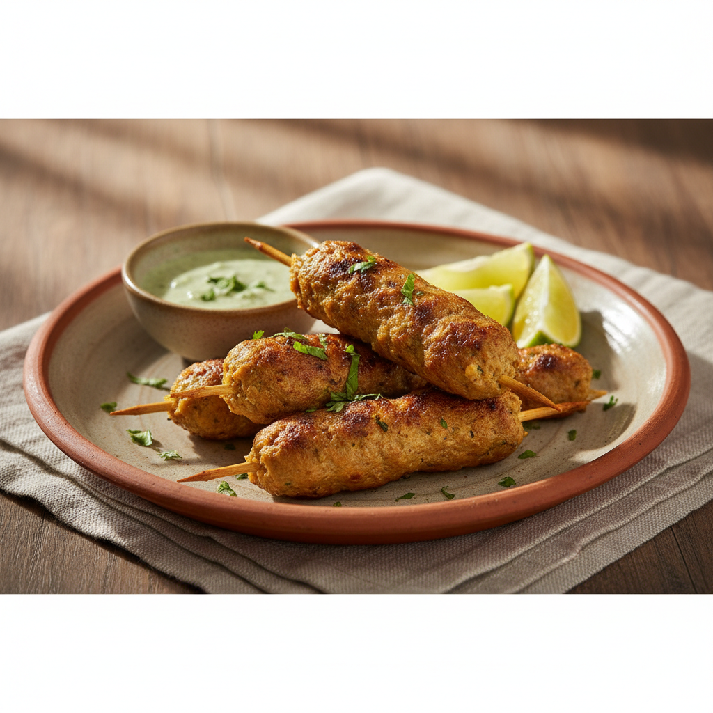 Ảnh món Chả cừu giã nhuyễn xiên Kakori kebab