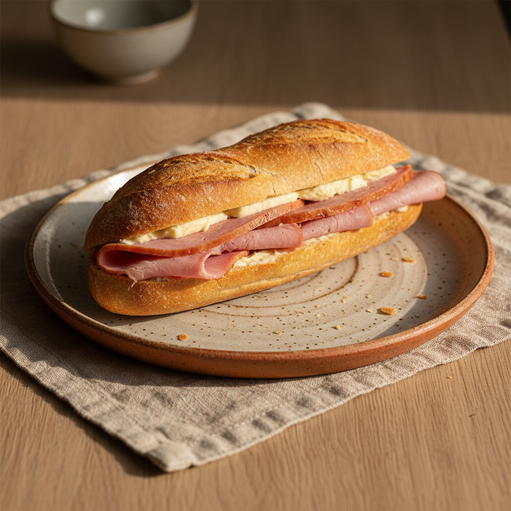 Ảnh món Bánh mì bơ giăm bông Jambon-beurre