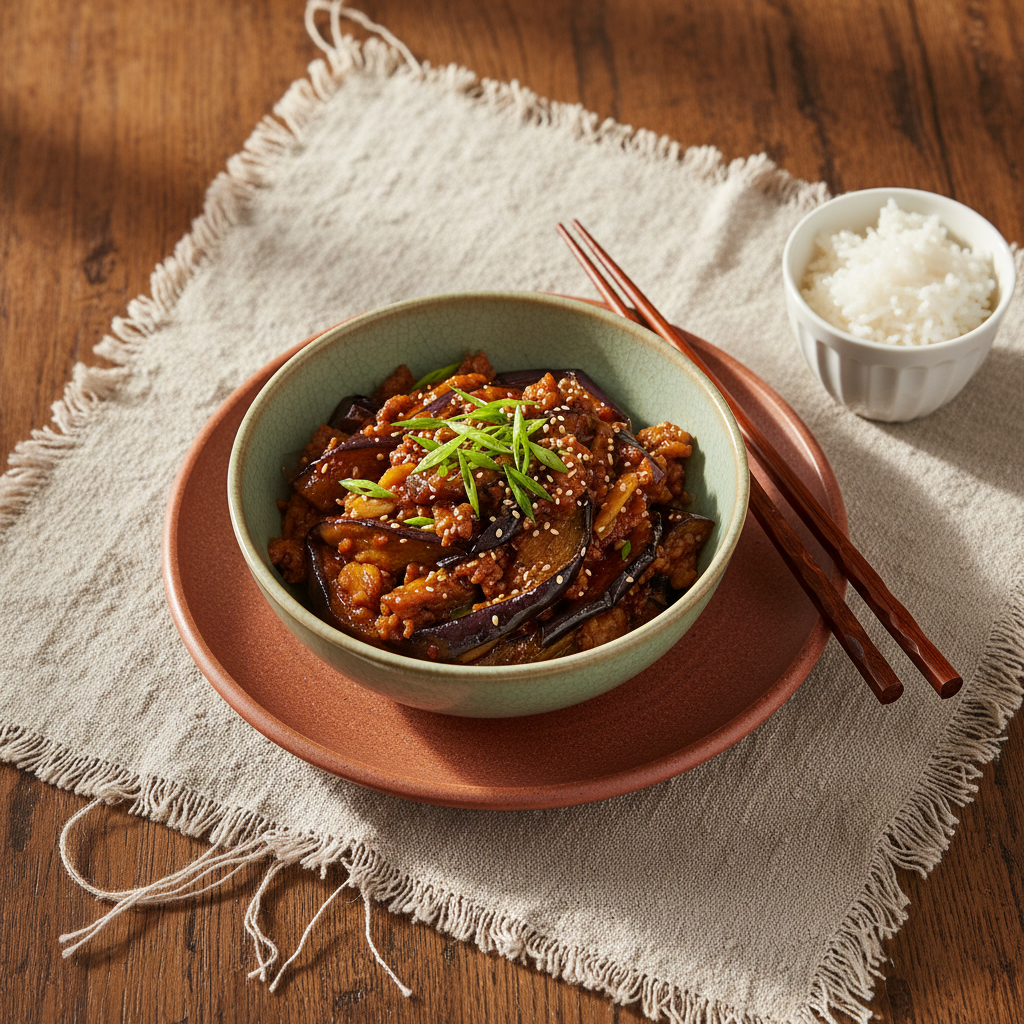 Ảnh món Cà tím xào ngư hương