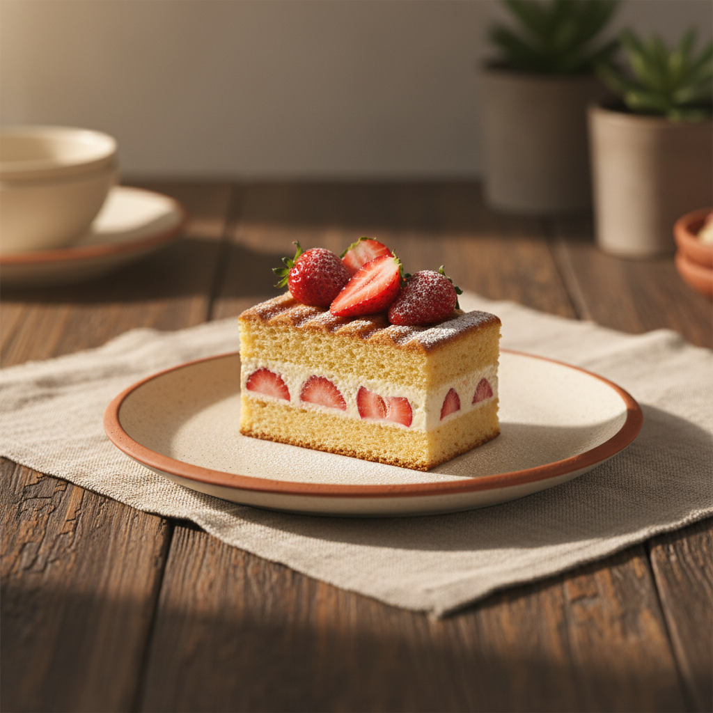 Ảnh món Bánh dâu kem mousseline Fraisier
