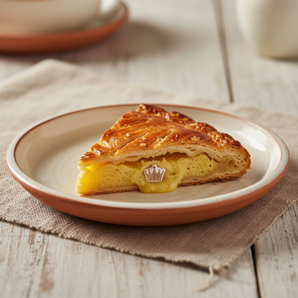 Ảnh món Bánh Ba Vua nhân hạnh nhân Galette des rois