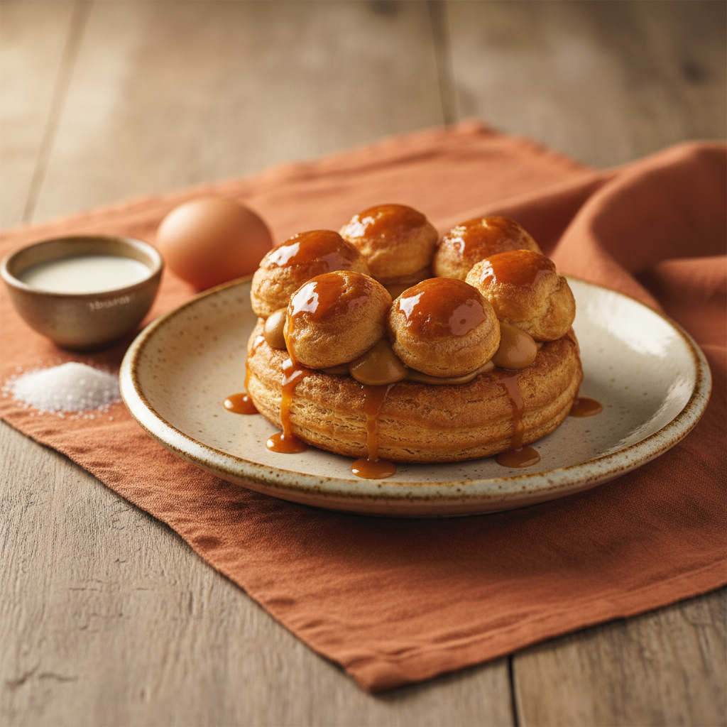 Ảnh món Bánh su kem caramel Saint-Honoré