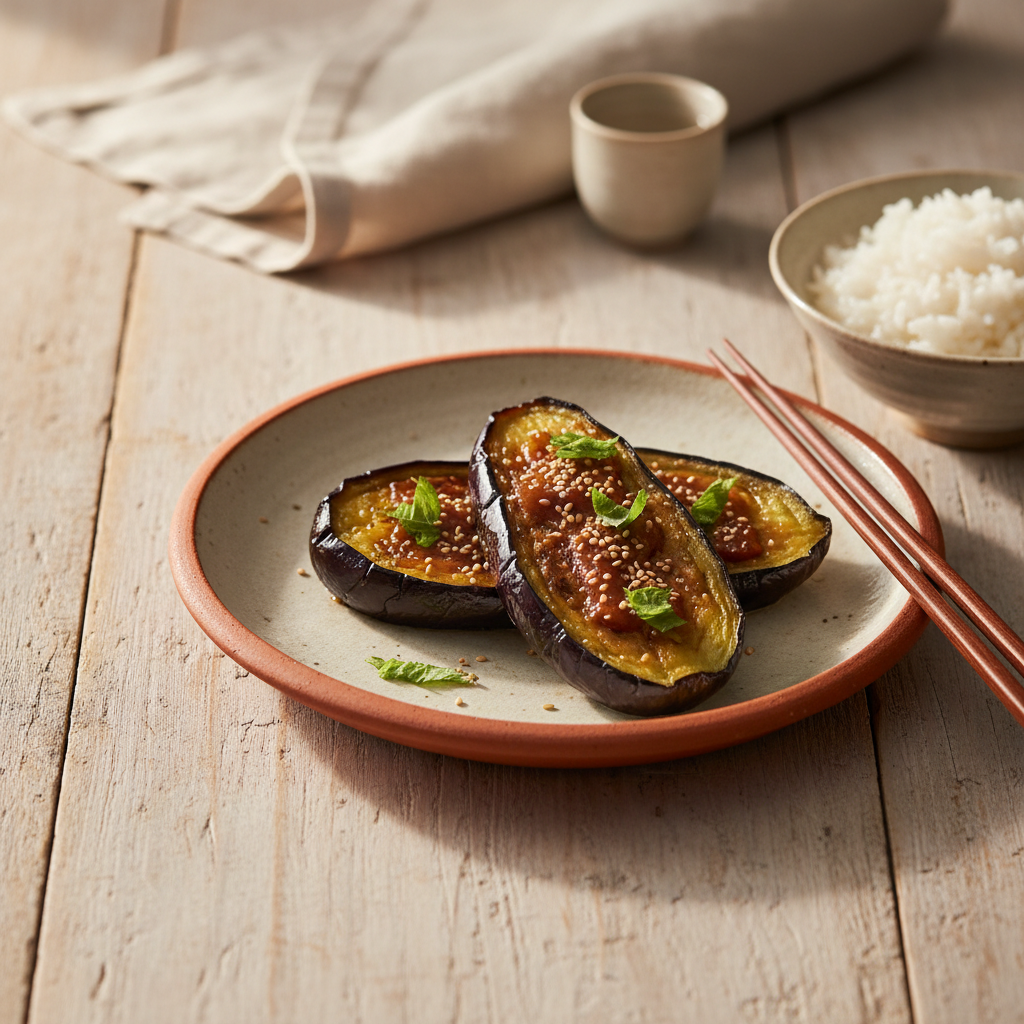 Ảnh món Cà tím nướng sốt miso