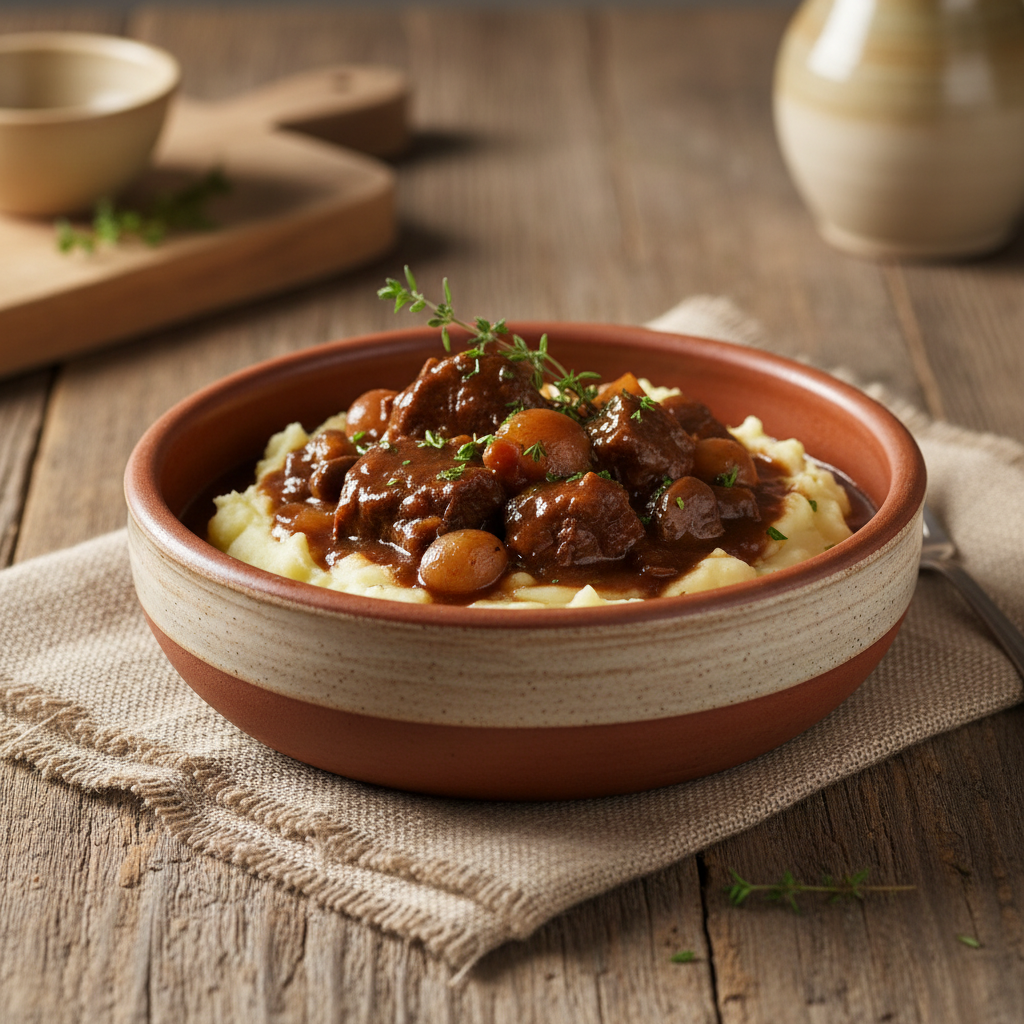 Ảnh món Bò hầm vang đỏ Bourgogne cổ điển