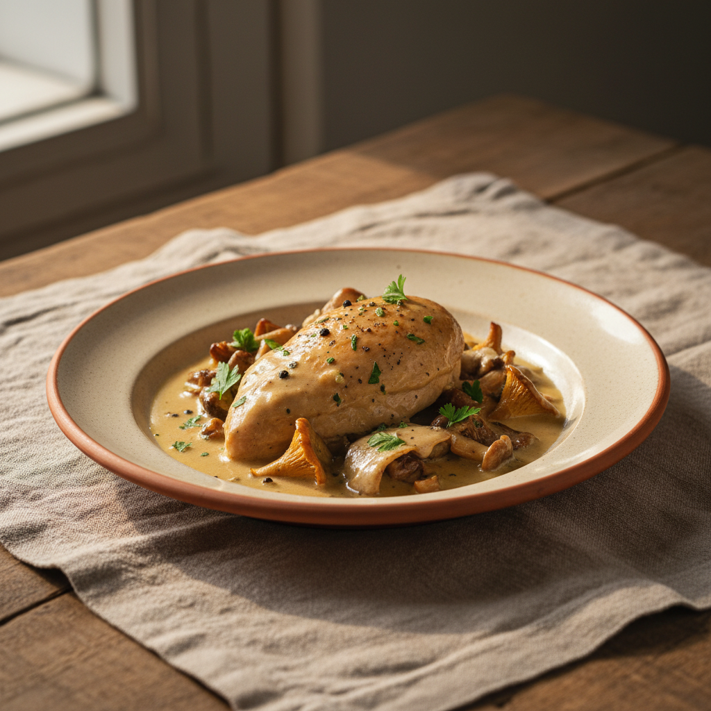 Ảnh món Gà Bresse om kem Poulet à la crème