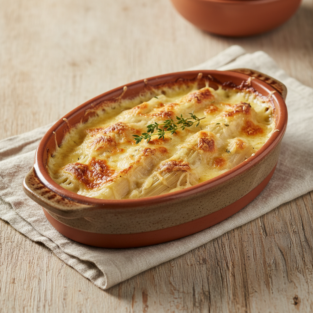 Ảnh món Cọng cardon nướng sốt kem Gratin de cardons