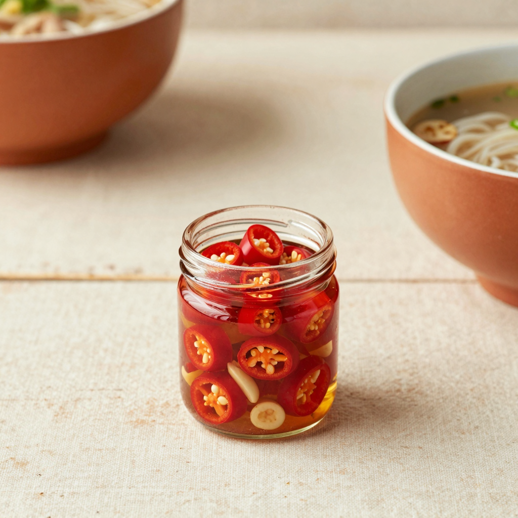 Ảnh món Ớt ngâm giấm ăn phở